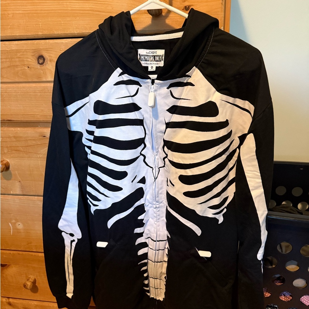 Mens Skeleton Hoodie - XXL
